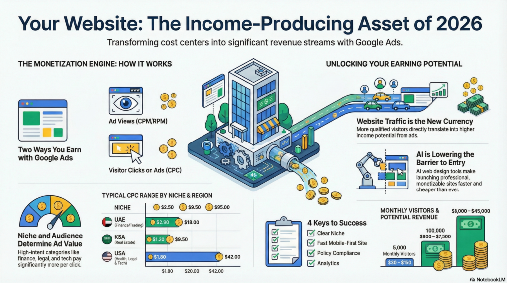 website income with Google Ads