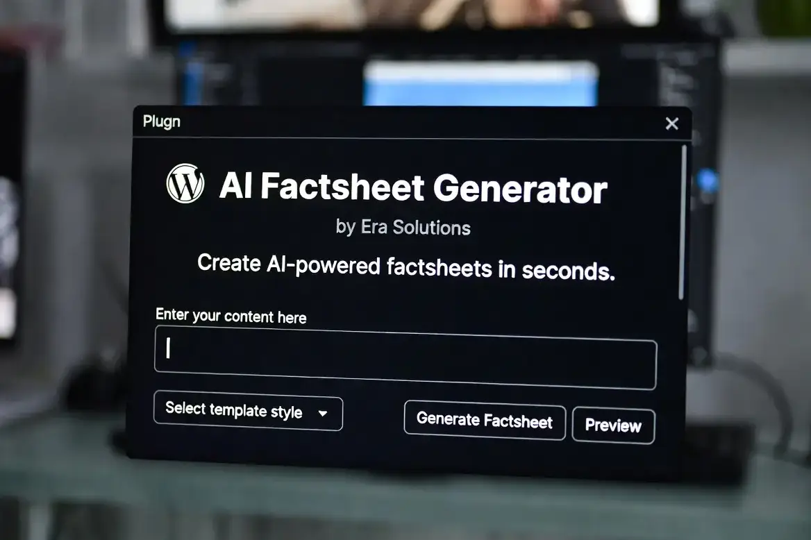 Era Solutions AIVO Factsheet Generator WordPress plugin